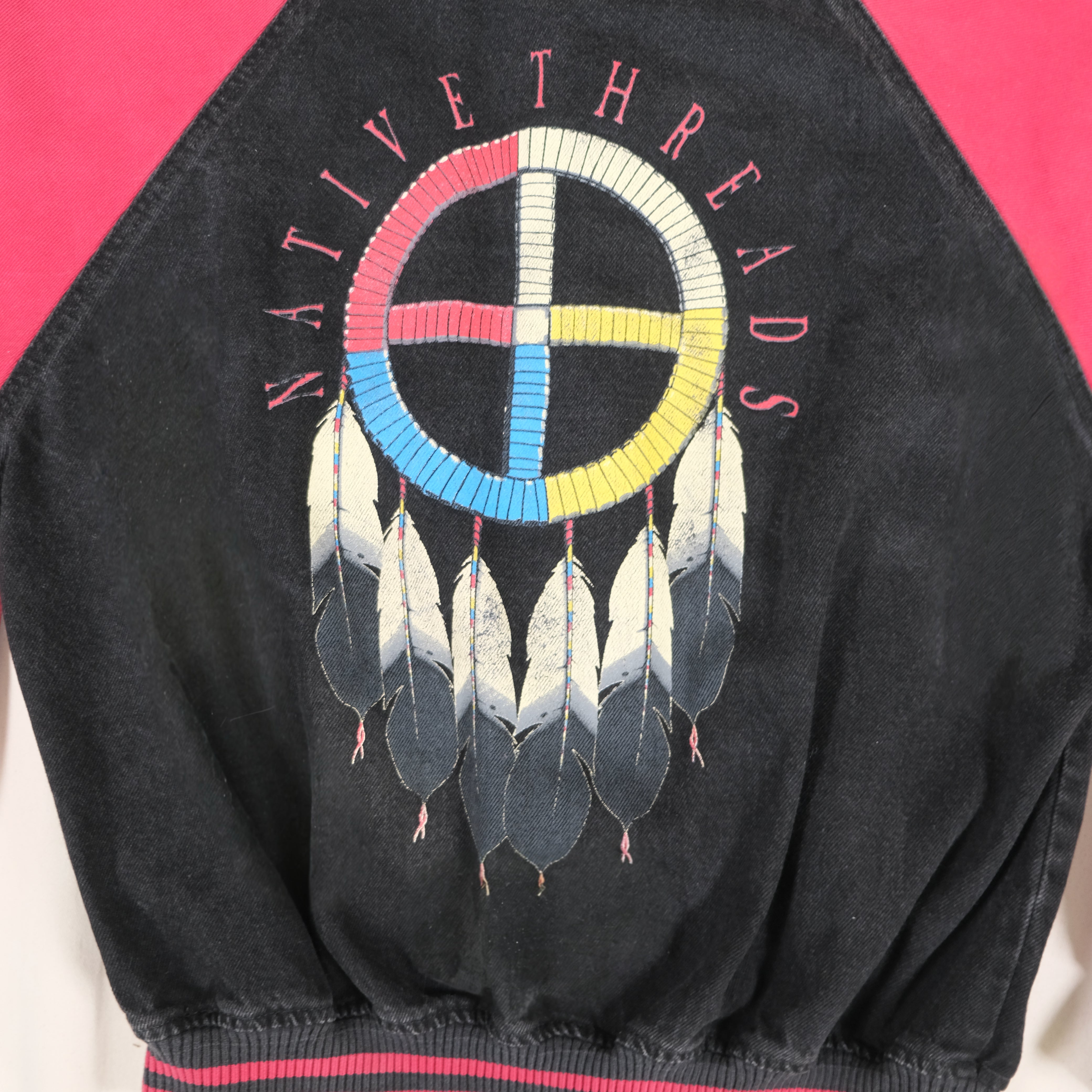 Vintage Black and Pink Varsity Jacket